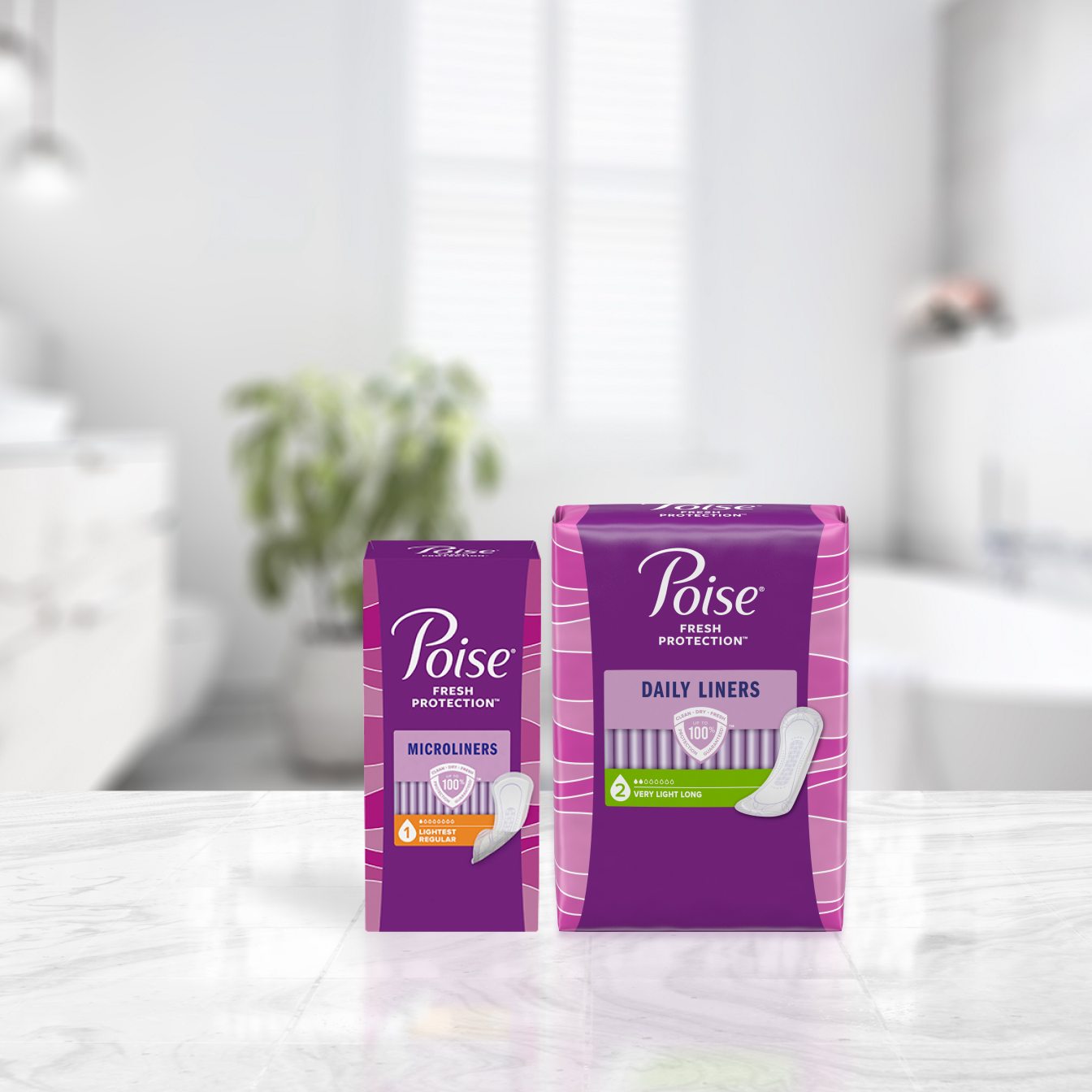 Serviettes d'incontinence ultra-minces avec ailes Poise® pour femmes